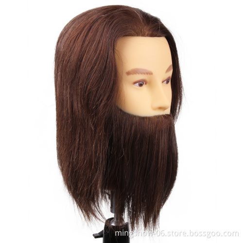 Hairdressing mannequin heads practice training head model with beard